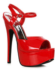 Stiletto Sandal 6.5" - Red