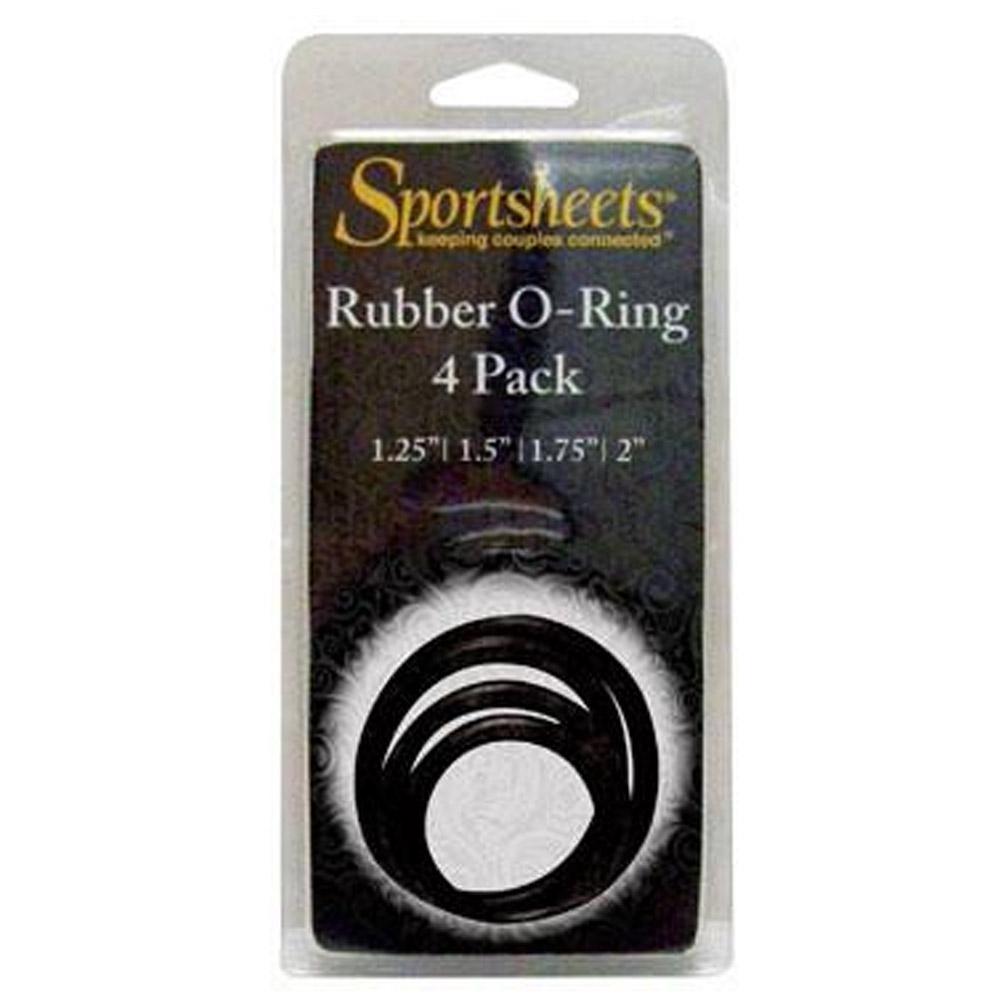 Rubber O-Ring 4-Pack 1.25&quot; - Black