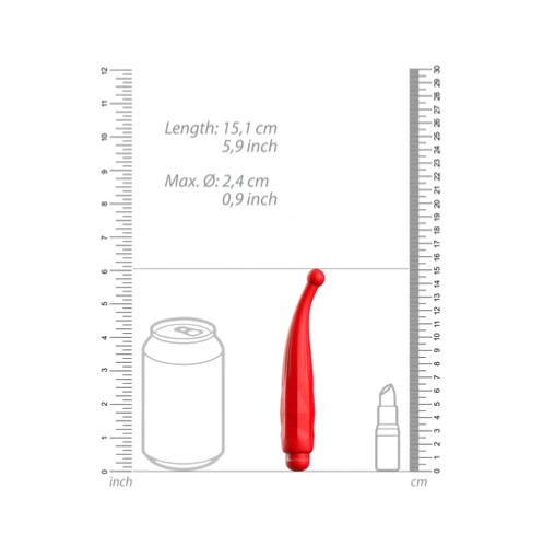 Luminous ABS Bullet With Silicone Sleeve 10-Speeds - Lyra - Red