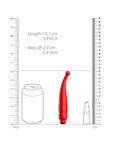 Luminous ABS Bullet With Silicone Sleeve 10-Speeds - Lyra - Red