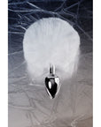 Metal - Metal Anal Plug Small with Silver White Tail