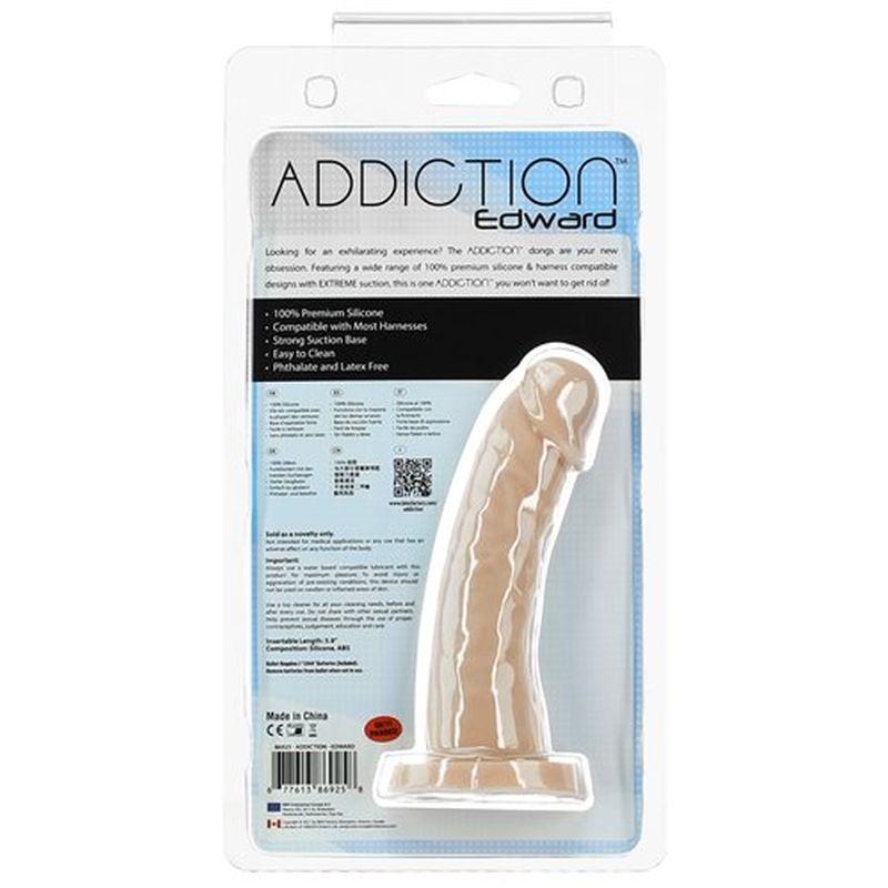 Addiction - Edward 6&quot; Dong with Bullet - Beige