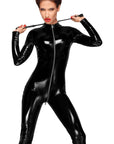 PVC Overall With 3 Way Zipper - Black