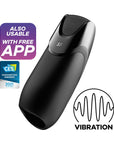 Connect App Vibrating Masturbator - Men Vibration+ - Black