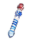 Sexus Glass - 20.5cm Dildo - Blue/Red