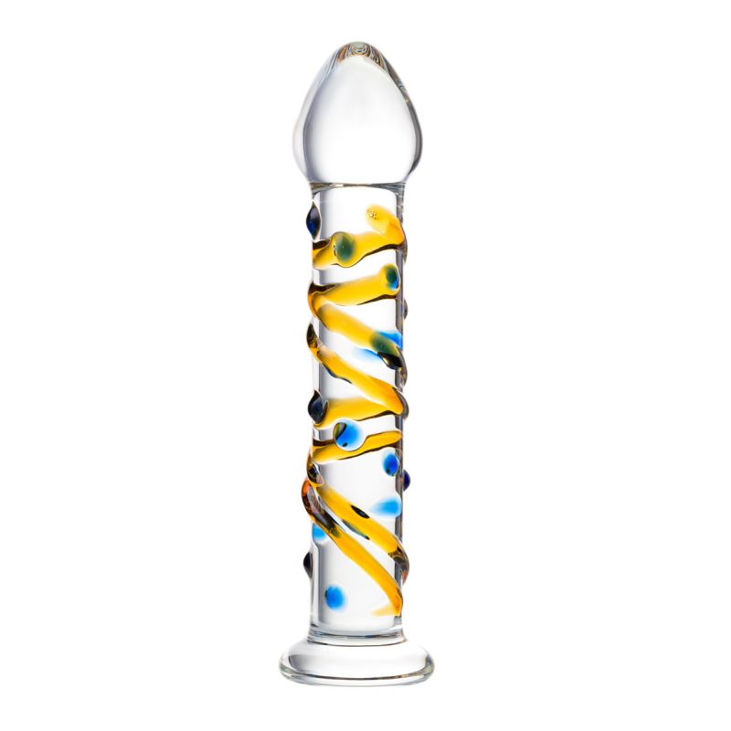 Sexus Glass - 17.2cm Dildo - Yellow