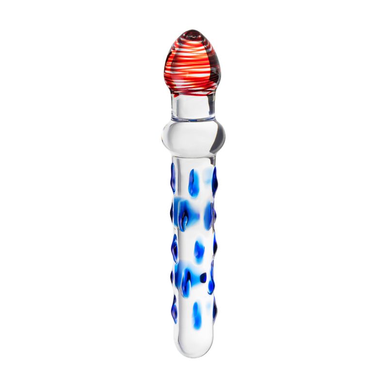 Sexus Glass - 20cm Dildo - Blue/Red - K. P.