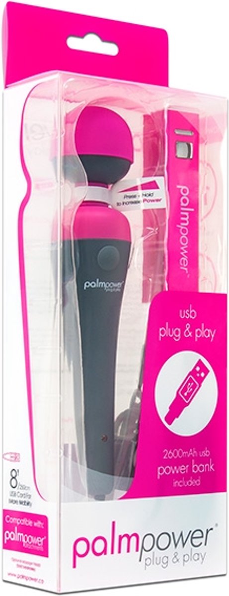 PalmPower - Plug &amp; Play Wand - Black/Pink