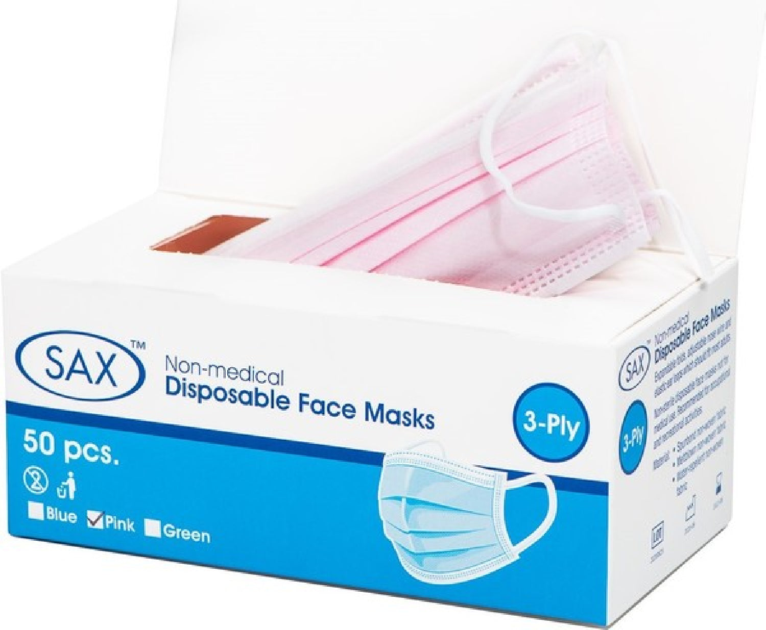 Disposable Face Mask - Multiple Colours