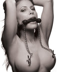 The Master Series - Equine Silicone Bit Gag With Nipple Clamps