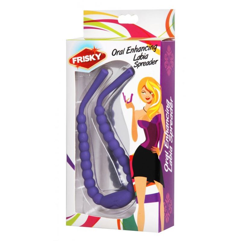 Frisky - Oral Enhancing Hands Free Labia Spreader - Purple - K. P.