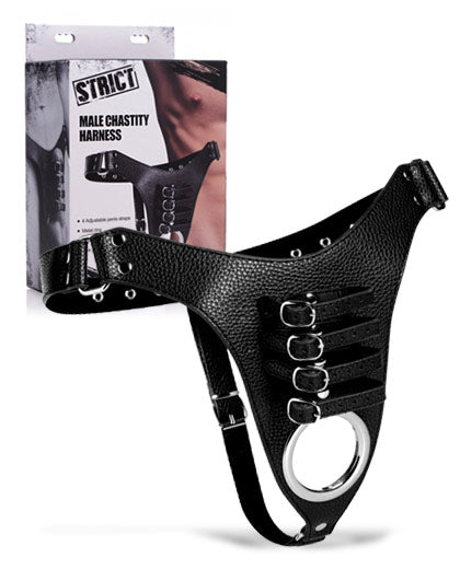 Strict - Male Chastity Harness - Black
