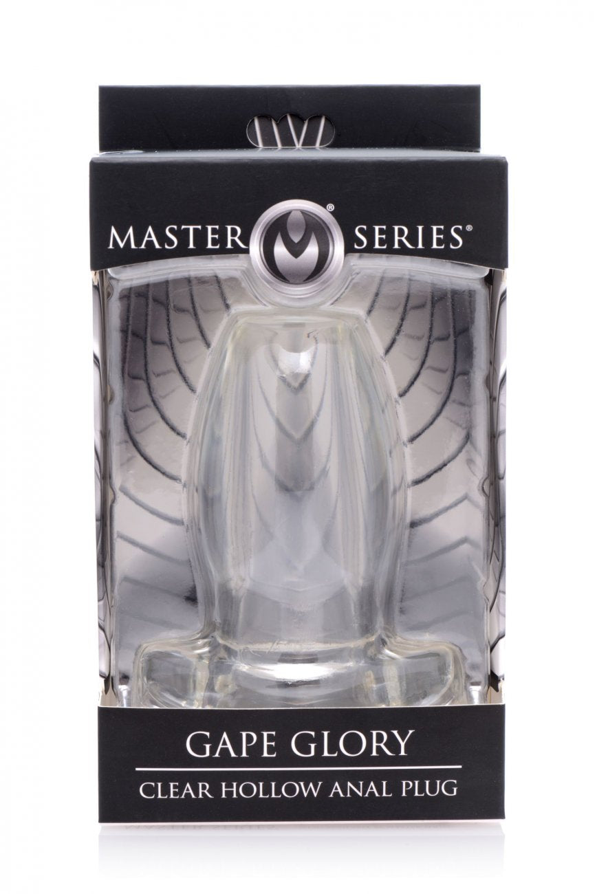 The Master Series - Gape Glory Hollow Anal Plug - Large - Clear