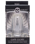 The Master Series - Gape Glory Hollow Anal Plug - Large - Clear
