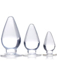 The Master Series - Triple Cones 3 Piece Anal Plug Set - Clear