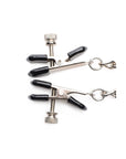 The Master Series - Titty Taunter Nipple Clamps with Weighted Bead