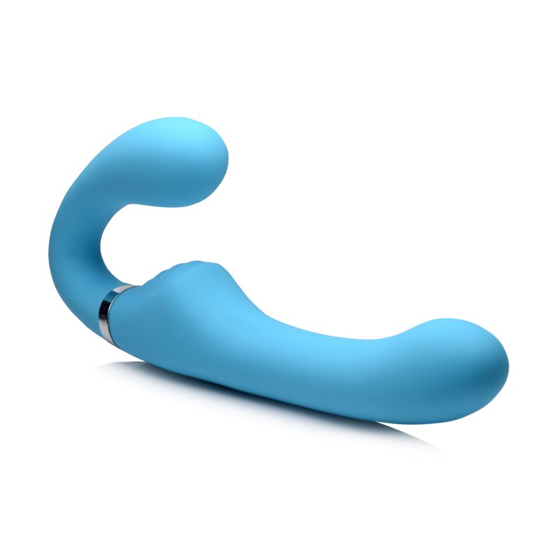 Strap U - Mighty Rider 10X Strapless Strap-On with Remote - Blue - K. P.
