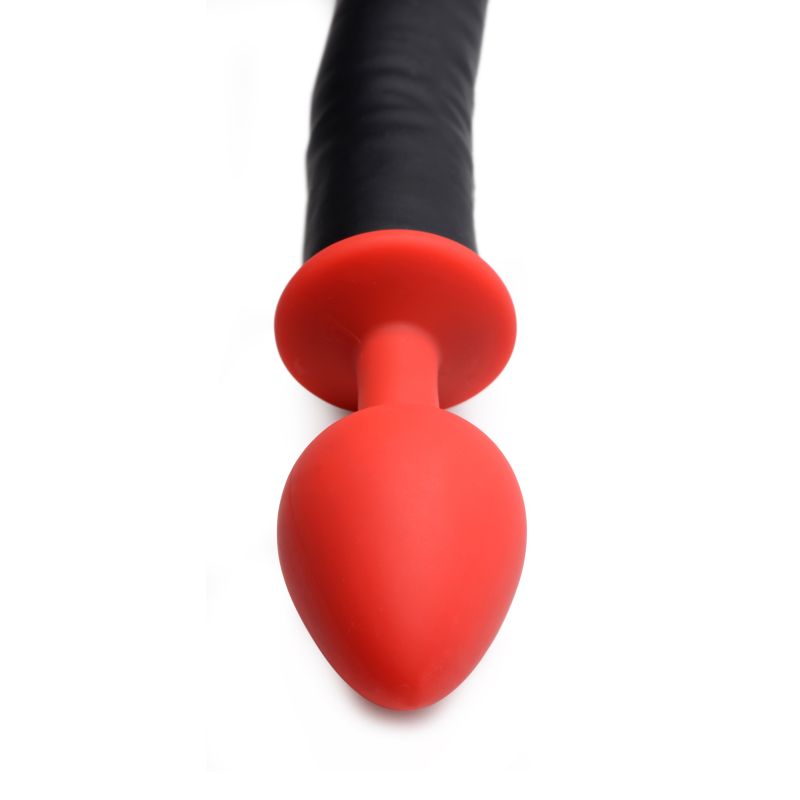 Tailz - Devil Tail Anal Plug &amp; Horn Set - Black/Red