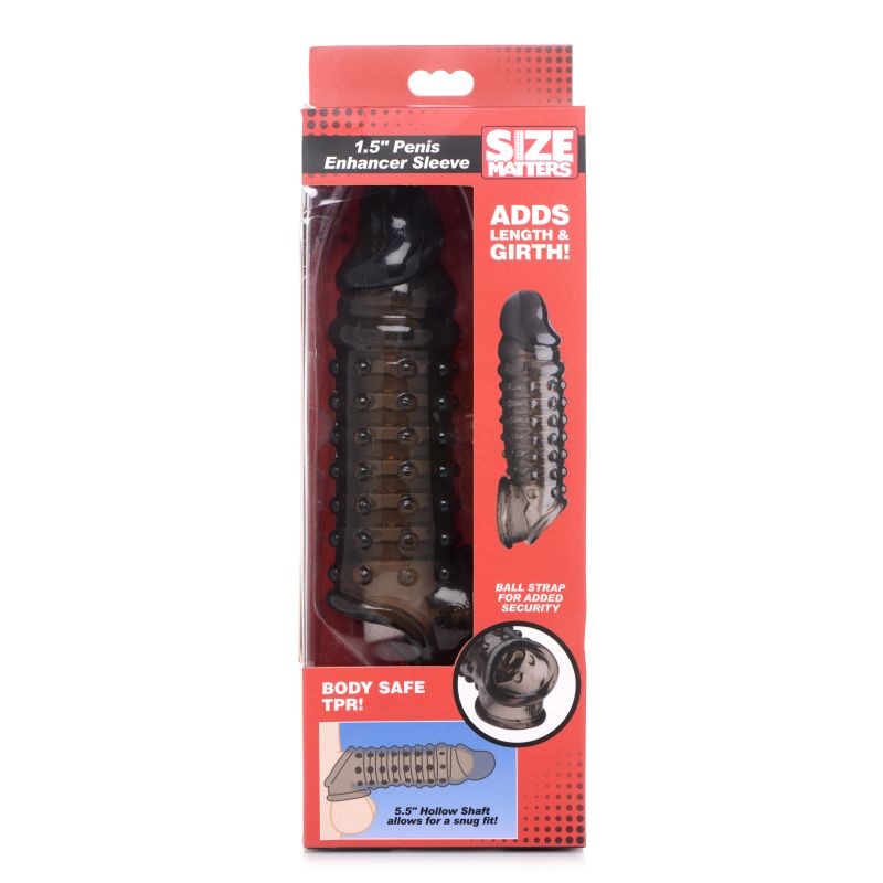 Size Matters - Penis Enhancer Sleeve 1.5" - Smoke - K. P.