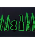 The Master Series -  Kink In the Dark Glowing Bondage Set - Fluro Green