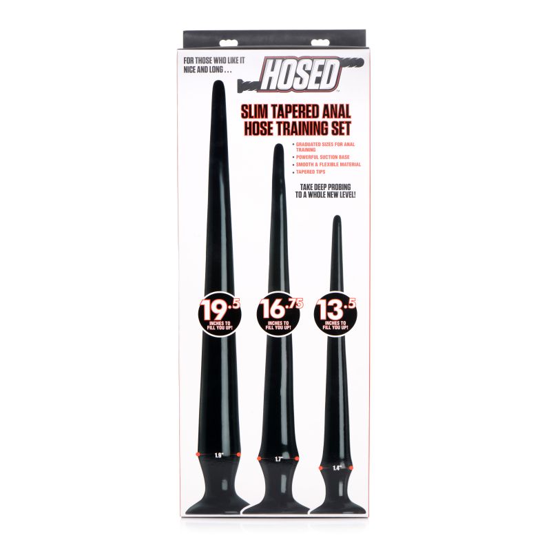 Slim Tapered Anal Hose Training Set - Black - K. P.