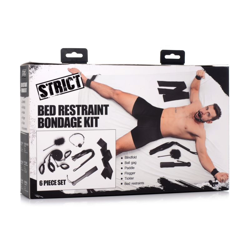 Strict - Bed Restraint Bondage Kit - Black