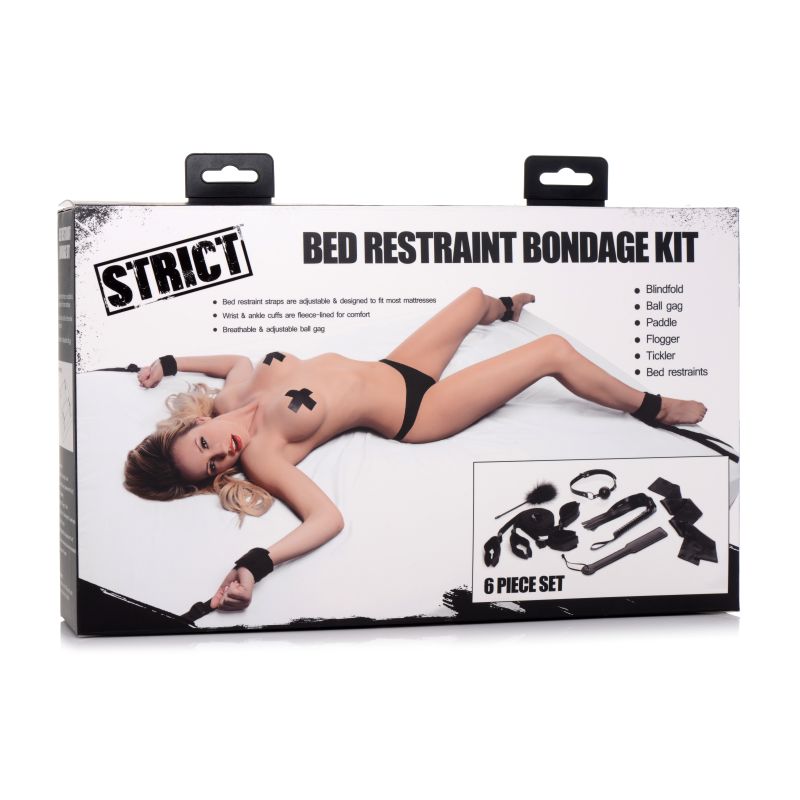 Strict - Bed Restraint Bondage Kit - Black