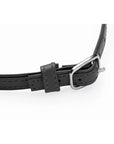 The Master Series - Sex Pet Leather Choker with Silver Ring - Black