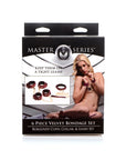 The Master Series - 6 Pc Velvet Bondage Set - Burgundy