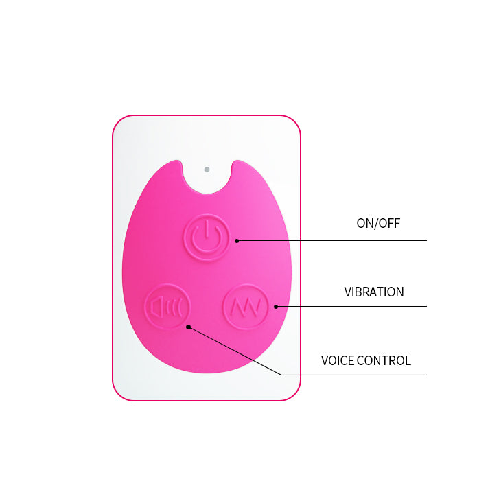 Rabbit Vibrator w/ Voice Control - Vincent - Pink