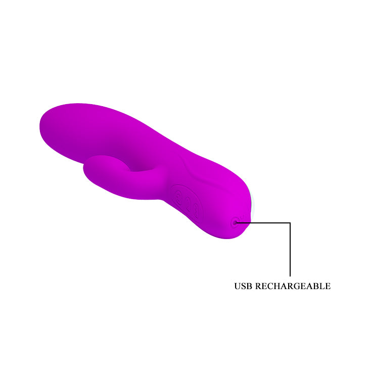 Rabbit Vibrator w/ Suction - Purple - K. P.