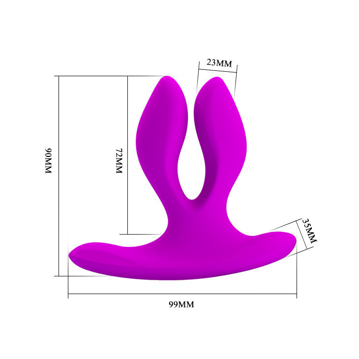 Dual Stimulator Vibrator - Magic Fingers - Purple - K. P.