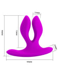 Dual Stimulator Vibrator - Magic Fingers - Purple