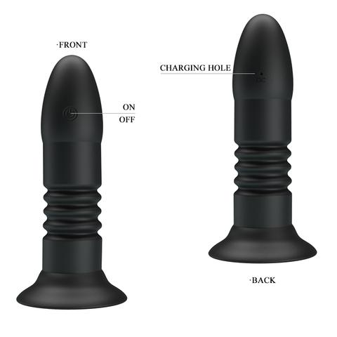 Thrusting Butt Plug - Magic Jingers - Black
