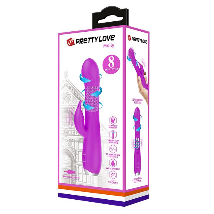 Rotating Rabbit Vibrator - Molly - Purple - K. P.