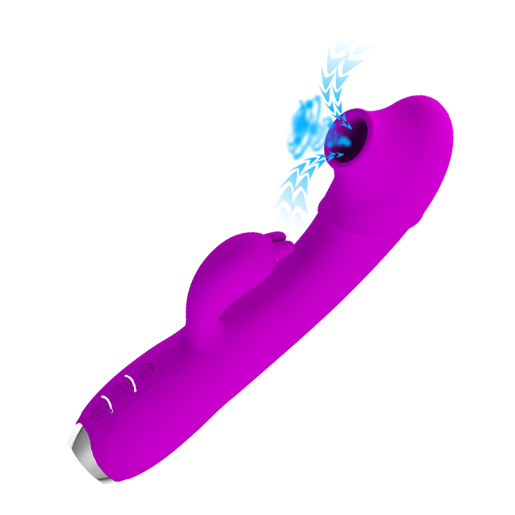 Rabbit Vibrator w/ Suction - Regina - Purple