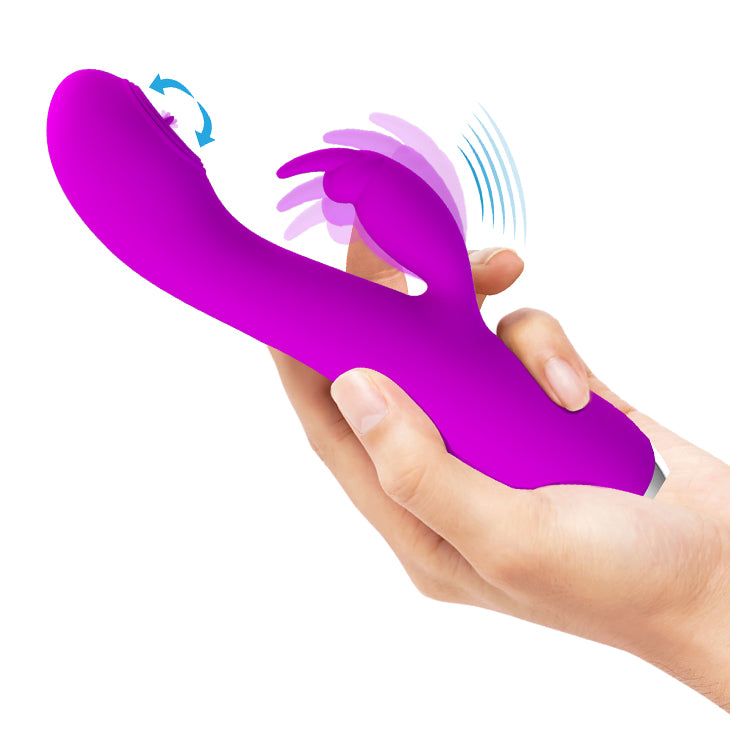 Tongue Rabbit Vibrator - Rachel - Purple - K. P.