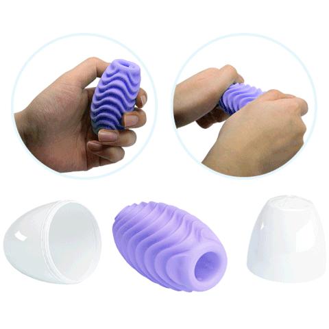 Fantastic Egg Hard Boiled Masturbator - Romantic - Purple - K. P.