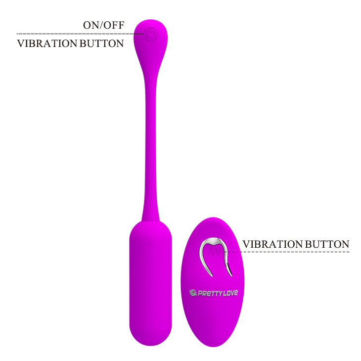 Remote Vibrating Love Egg - Lechies - Purple - K. P.