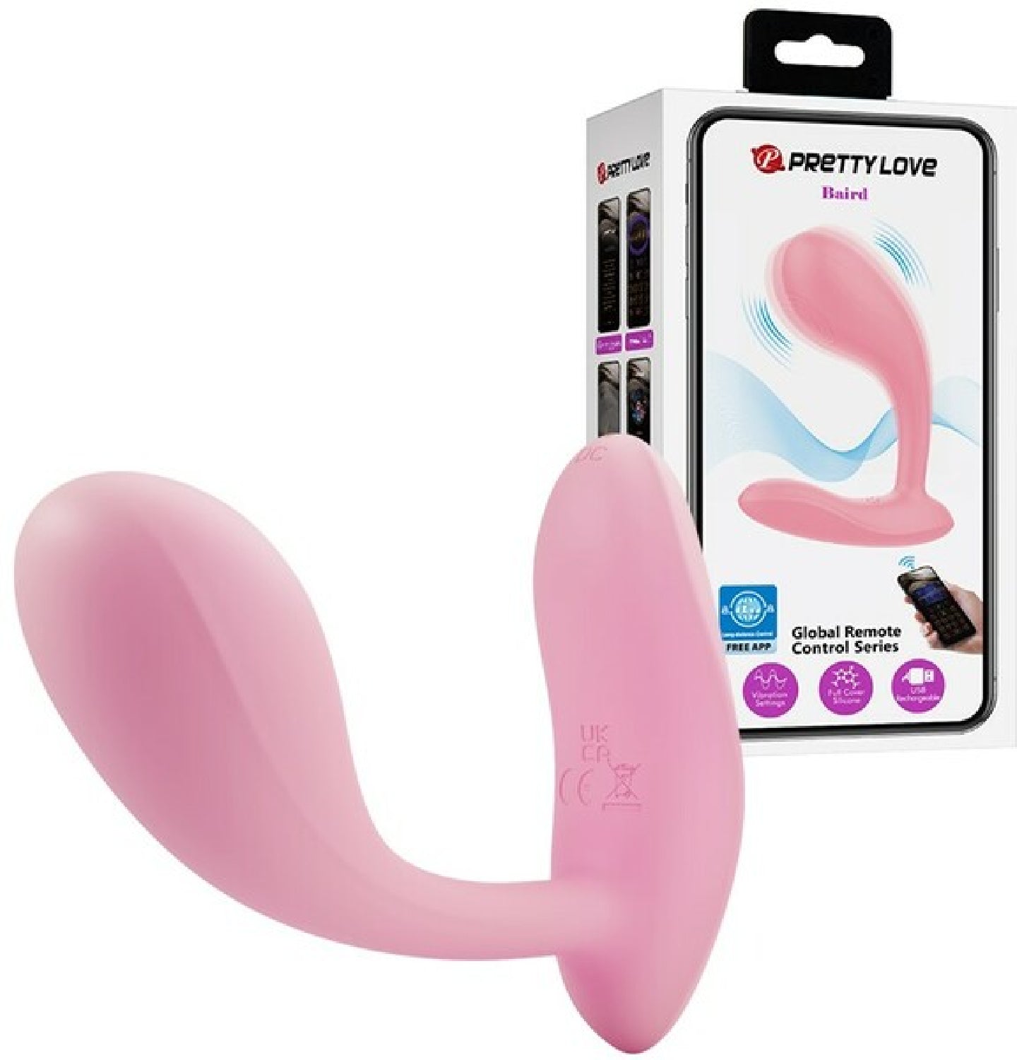App Controlled Wearable Vibrator - Baird - Pink