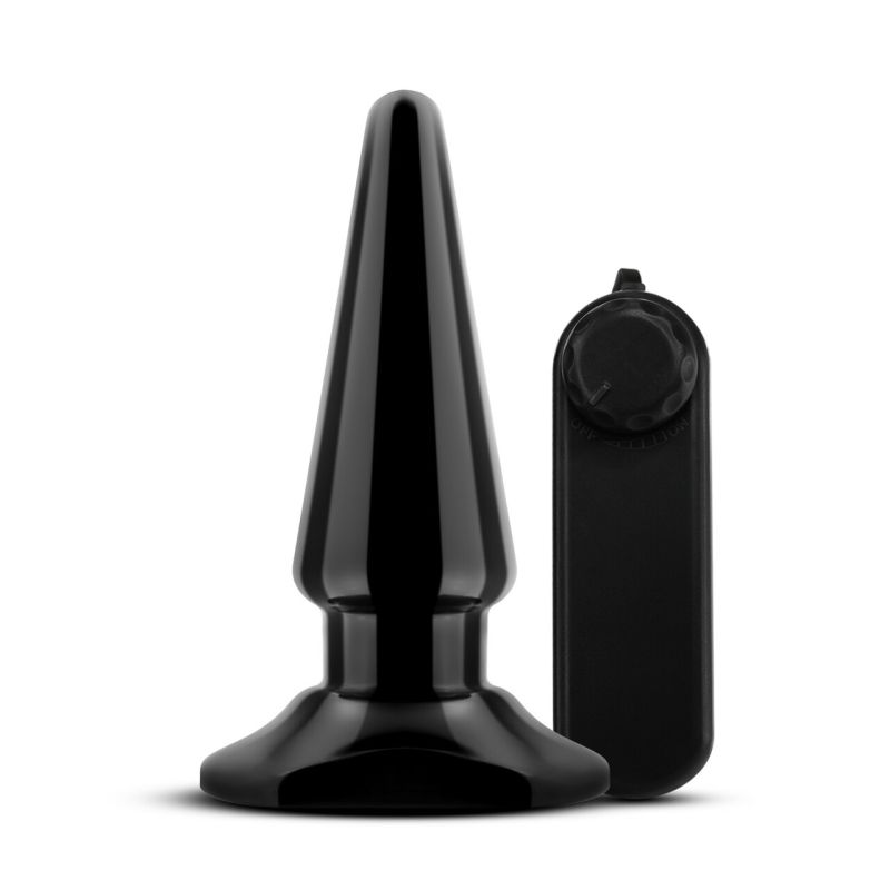 Anal Adventures - Basic Vibrating Anal Pleaser with Remote - Black
