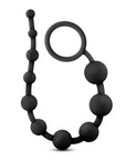 Anal Adventures - Platinum Silicone 10 Anal Beads - Black