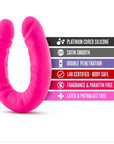 Ruse - Silicone Slim 18" Double Dong - Hot Pink