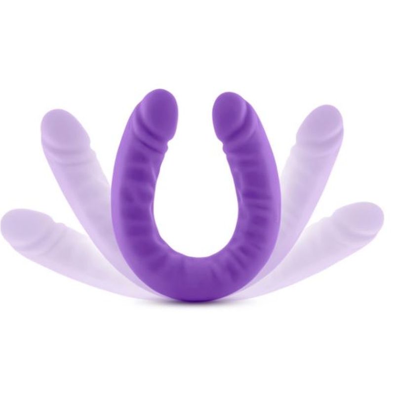 Ruse - Silicone Slim 18 Inch Double Dong - Purple
