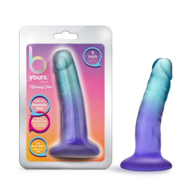 B Yours - Morning Dew 5&quot; Dildo - Sapphire