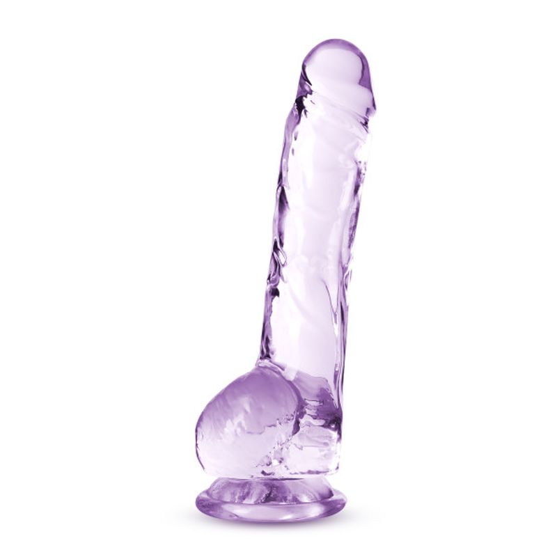 Naturally Yours - 8&quot; Crystaline Dildo - Amethyst
