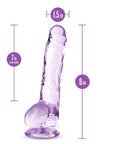 Naturally Yours - 8" Crystaline Dildo - Amethyst