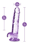 Naturally Yours - 7" Crystaline Dildo - Amethyst - K. P.