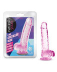 Naturally Yours - 6" Crystaline Dildo - Rose