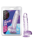 Naturally Yours - 6" Crystaline Dildo - Amethyst